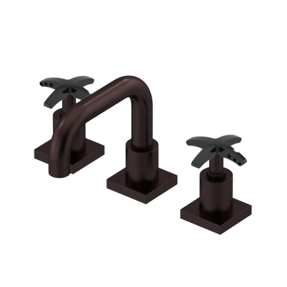Rubinet Widespread Lav. Set. with Genesis spout (less drain) Oil Rubbed Bronze