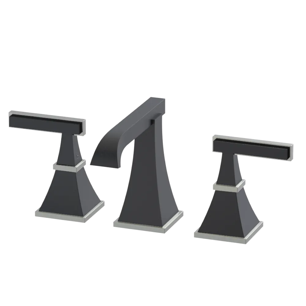 Rubinet Widespread Lav. Set. (less drain) Matt Black