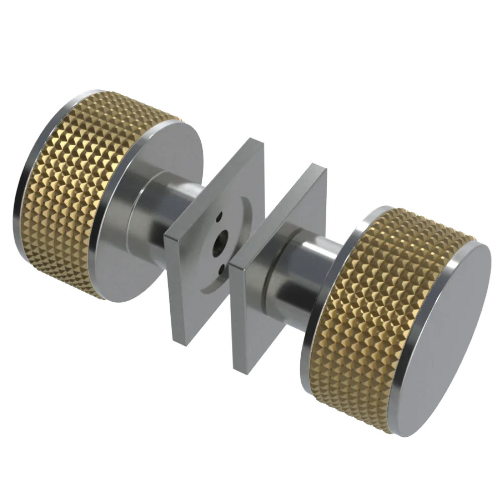 Rubinet Shower Door Knob (set) Satin Nickel