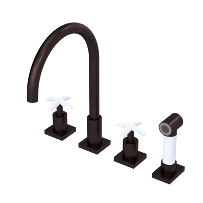 Rubinet Widespread Kitchen Set with Hand Spray Oil Rubbed Bronze