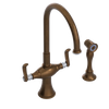 Rubinet Two Handle Single Hole Kitchen Set with Hand Spray Oil Rubbed Bronze