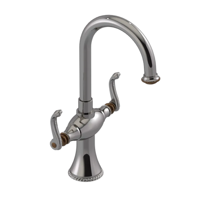 Rubinet Single Hole Dual Handle Lav. Set. (less drain) Polished Nickel