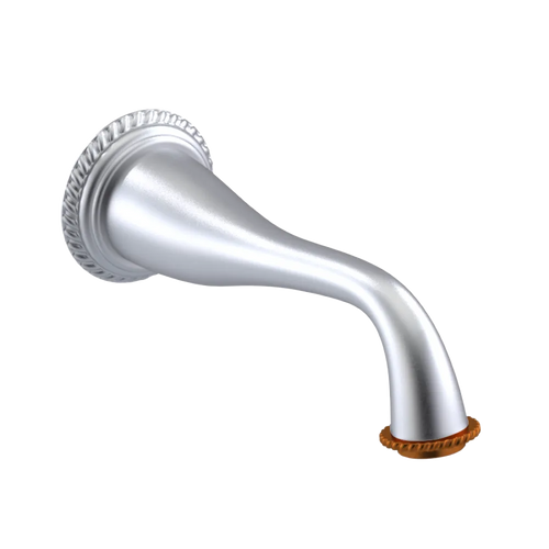 Rubinet Tub Filler Spout Wall Mount Satin Chrome