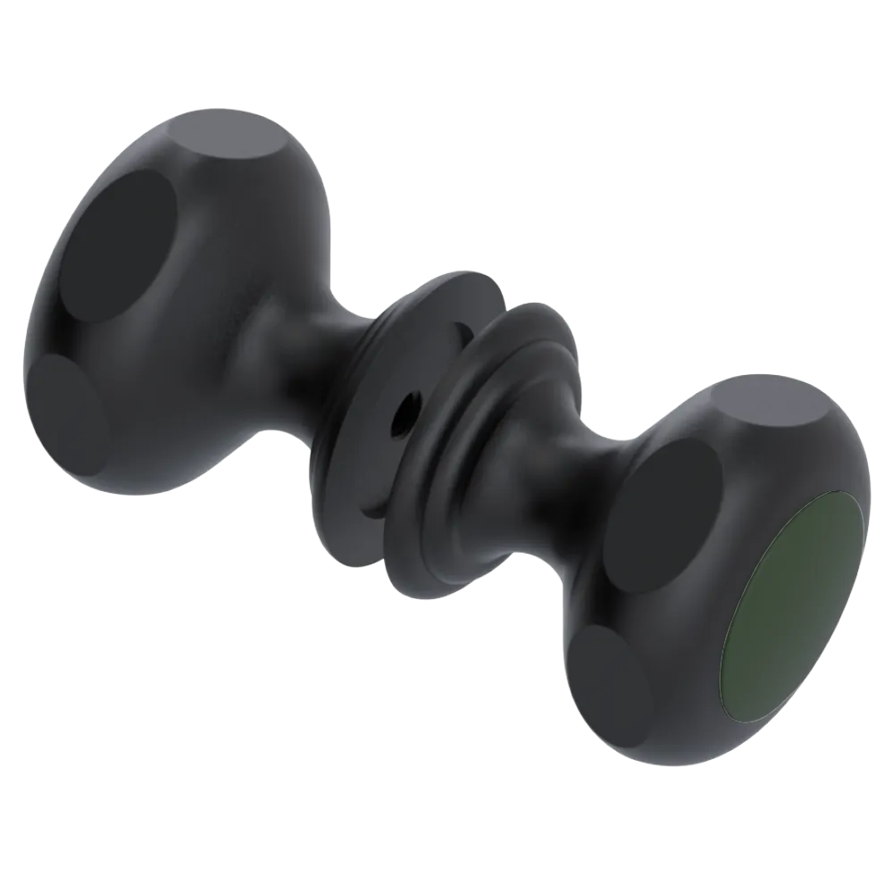 Rubinet Shower Door Knob (set) Matt Black