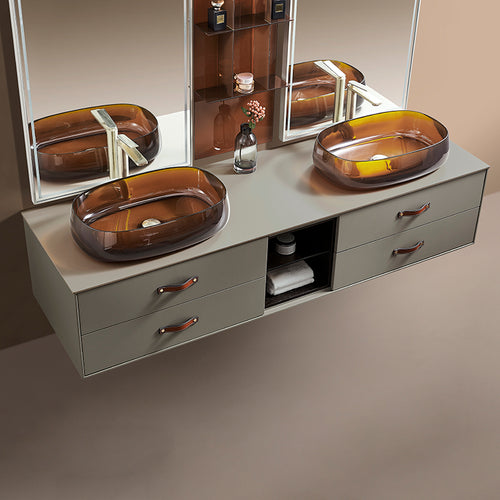 Ember Double Sink Bathroom Vanity by Godi