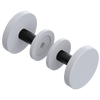 Rubinet Shower Door Knob (set) White