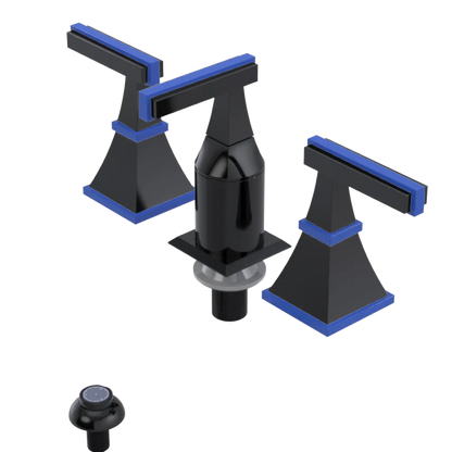 Rubinet Bidet Fitting with Spray, Diverter, and Vacum Breaker (Less Drain) Black