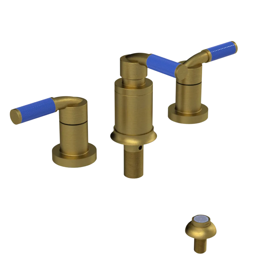 Rubinet Bidet Fitting with Spray, Diverter, and Vacum Breaker (Less Drain) Antique Brass Matt