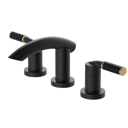 Rubinet Widespread Lav. Set. (less drain) Matt Black