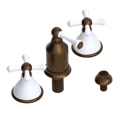 Rubinet Bidet Fitting with Spray, Diverter, and Vacum Breaker (Less Drain) Tuscan Brass