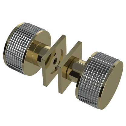Rubinet Shower Door Knob (set) Natural Brass