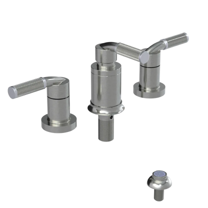 Rubinet Bidet Fitting with Spray, Diverter, and Vacum Breaker (Less Drain) Satin Nickel