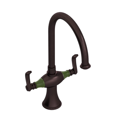 Rubinet Two Handle Single Hole Kitchen Set Tuscan Brass