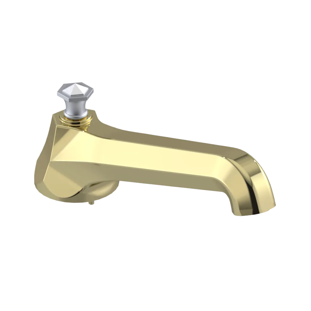 Rubinet Tub Filler Spout Deck Mount Gold