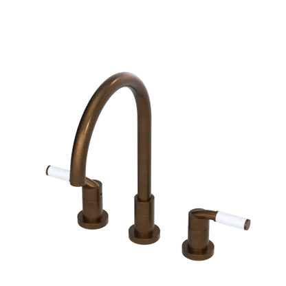 Rubinet Widespread Kitchen Set Tuscan Brass