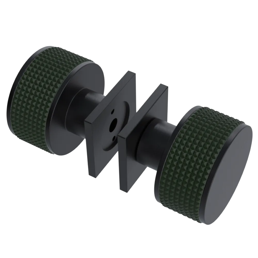Rubinet Shower Door Knob (set) Matt Black