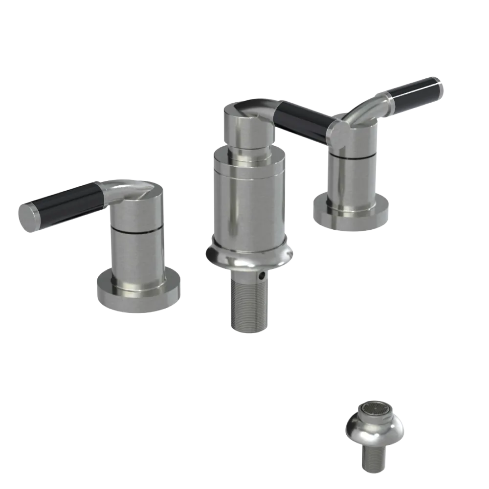 Rubinet Bidet Fitting with Spray, Diverter, and Vacuum Breaker (less drain) Satin Nickel