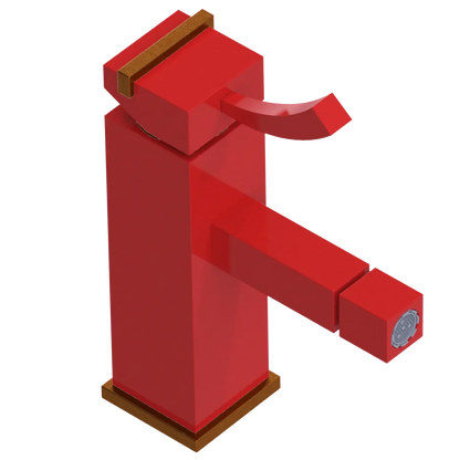 Rubinet Single Control Bidet Fitting (less drain) Red
