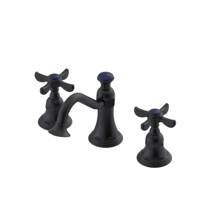 Rubinet Widespread Lav. Set. (less drain) Matt Black