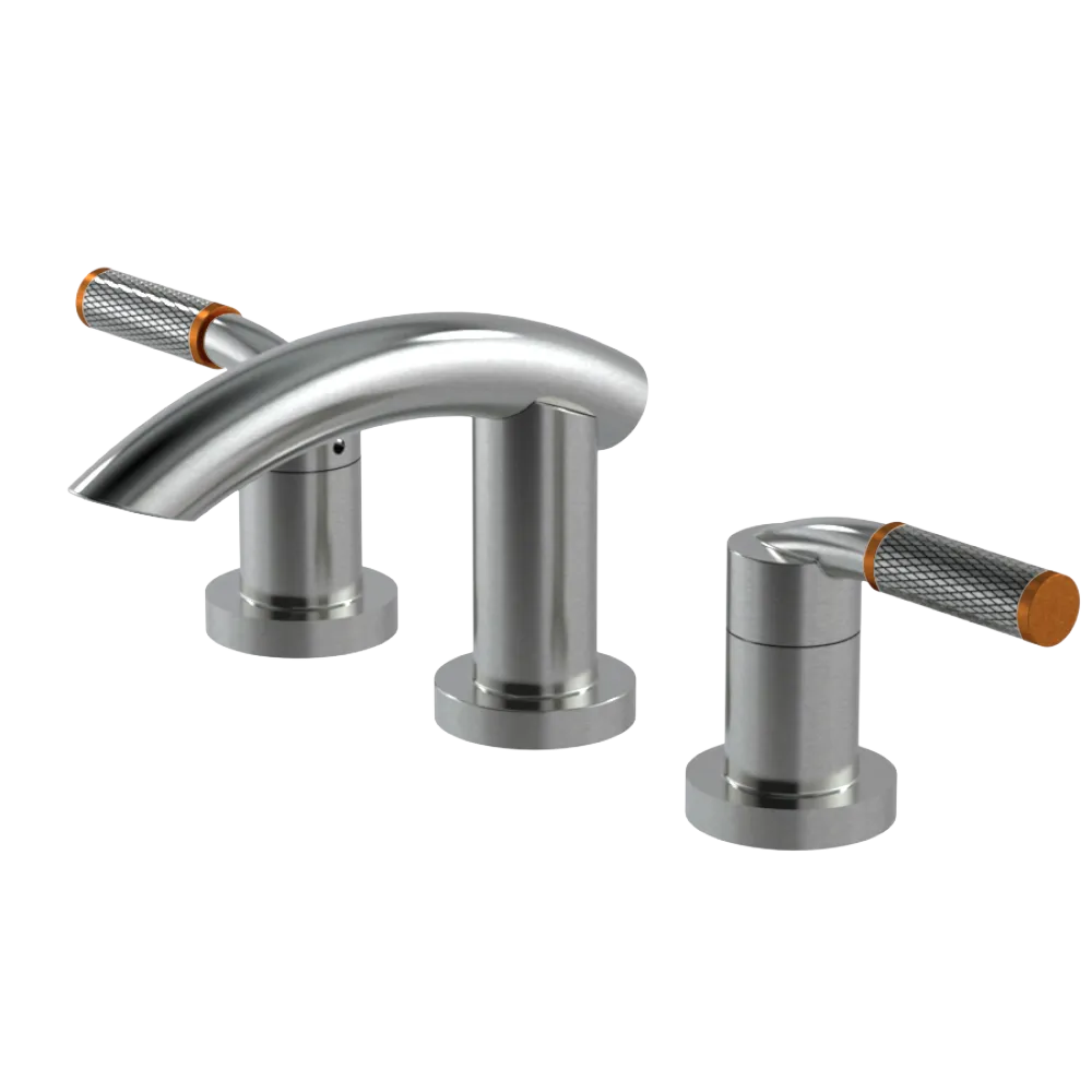 Rubinet Widespread Lav. Set. (less drain) Satin Nickel