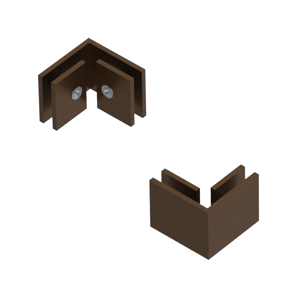 Rubinet 90 Glass to Glass Tuscan Brass