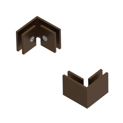 Rubinet 90 Glass to Glass Tuscan Brass