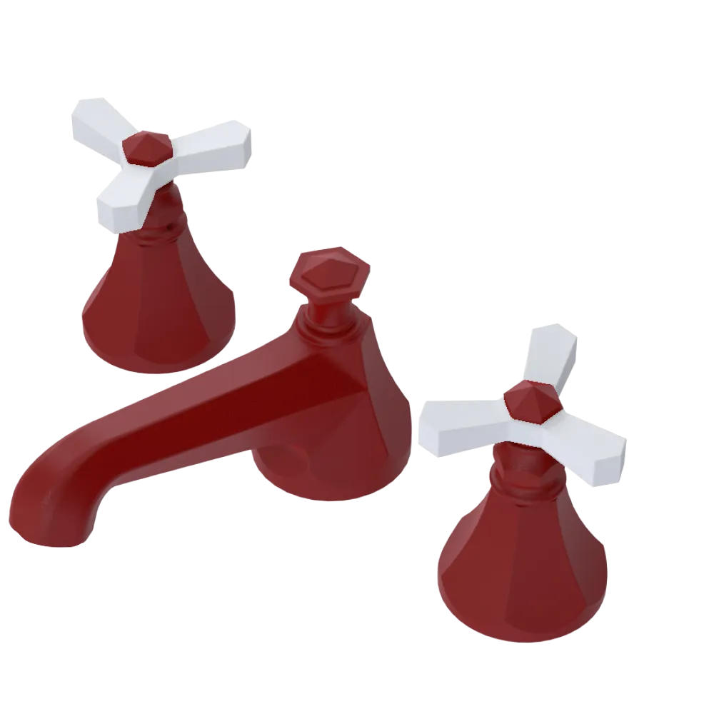 Rubinet Widespread Lav. Set. (less drain) Maroon