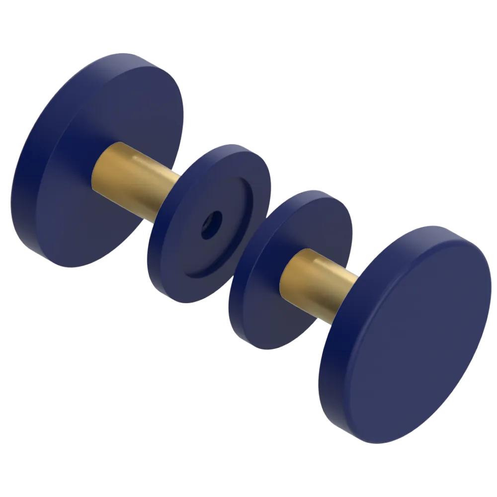 Rubinet Shower Door Knob (set) Midnight Blue