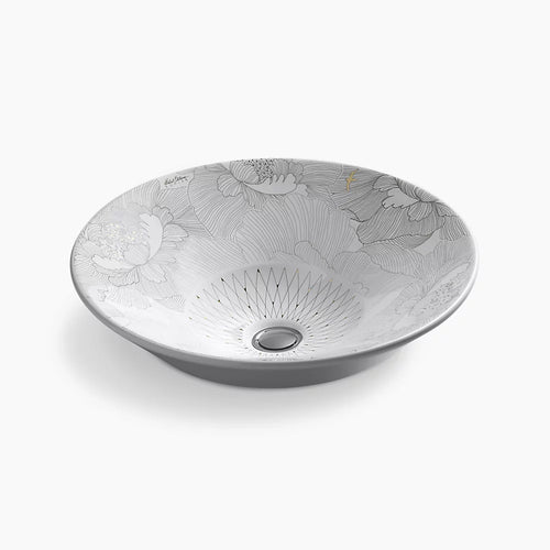 Empress Bouquet™ Conical Bell® 16-1/4" round vessel bathroom sink, no overflow