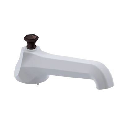 Rubinet Tub Filler Spout Deck Mount Matt White