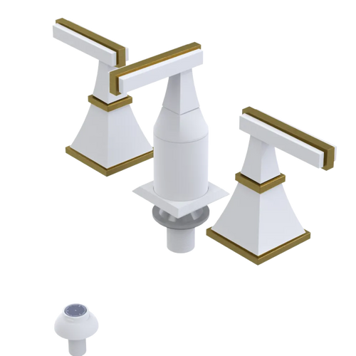 Rubinet Bidet Fitting with Spray, Diverter, and Vacum Breaker (Less Drain) Matt White