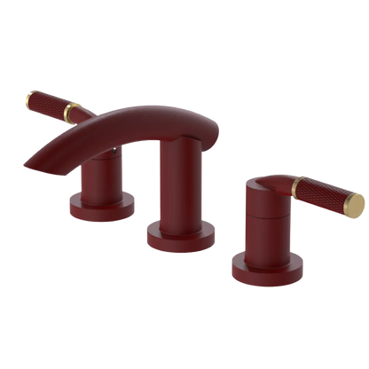 Rubinet Widespread Lav. Set. (less drain) Maroon
