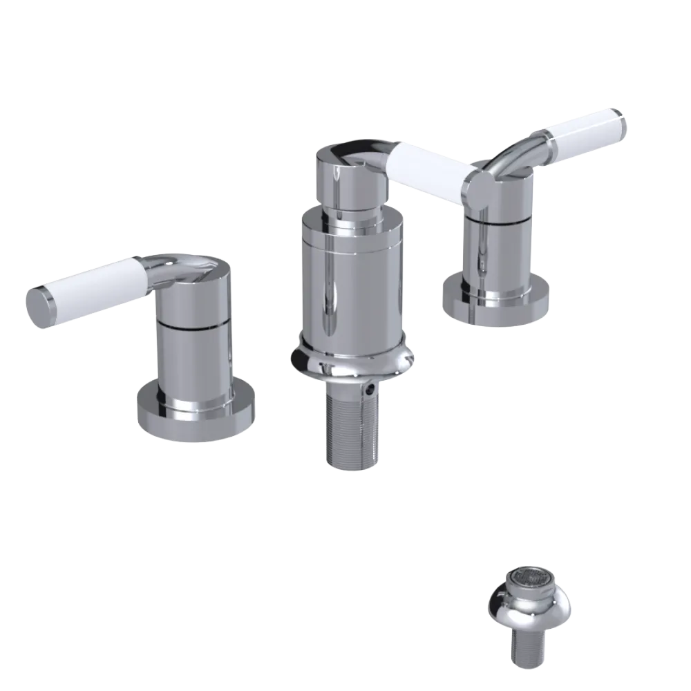 Rubinet Bidet Fitting with Spray, Diverter, and Vacuum Breaker (less drain) Chrome