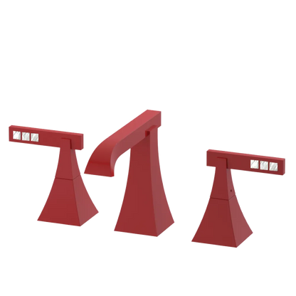 Rubinet Widespread Lav. Set. (less drain) Red