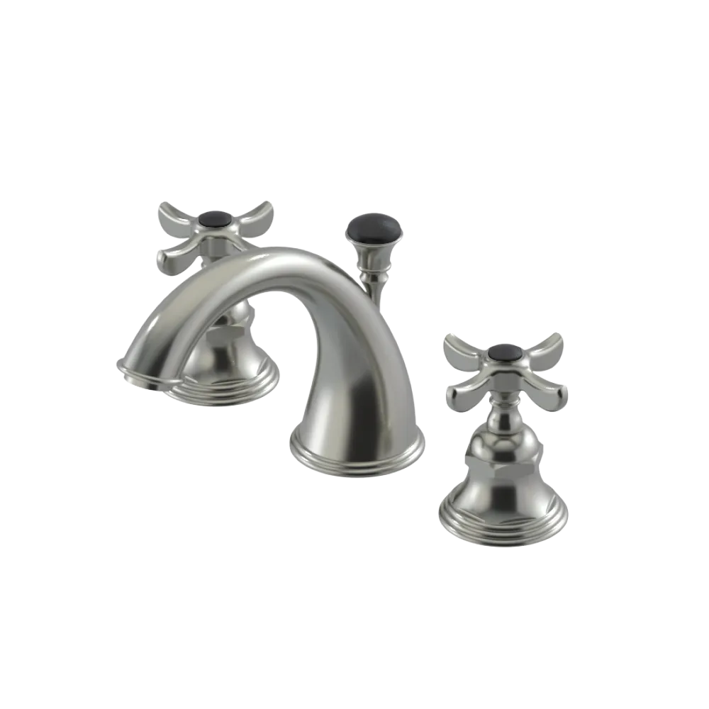 Rubinet Widespread Lav. Set. (less drain) Satin Nickel