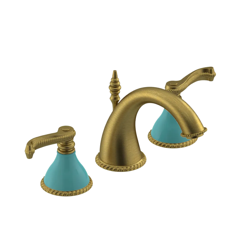 Rubinet Widespread Lav. Set. (less drain) Antique Brass Matt