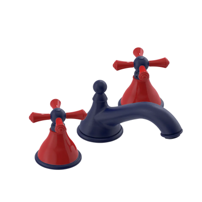 Rubinet Widespread Lav. Set. (less drain) Midnight Blue