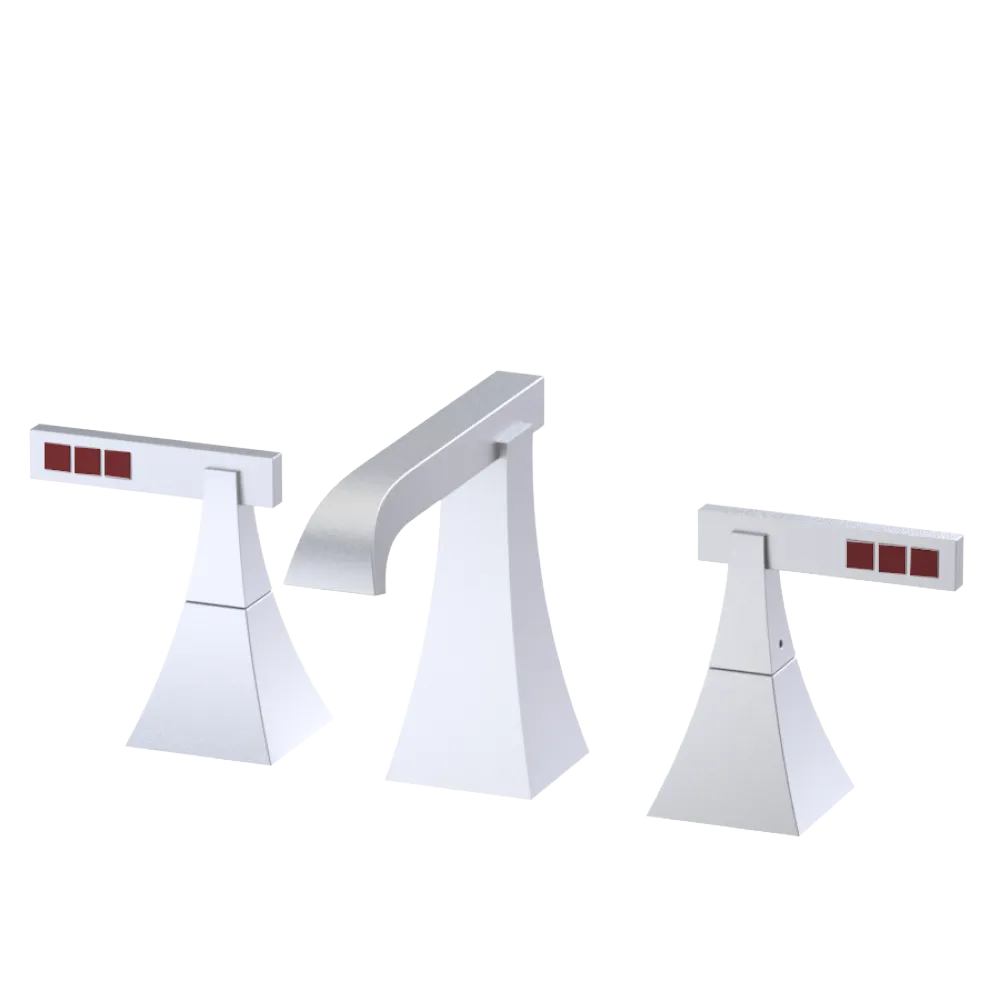 Rubinet Widespread Lav. Set. (less drain) Satin Chrome