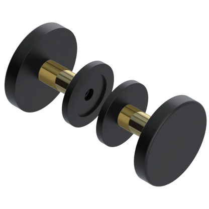 Rubinet Shower Door Knob (set) Matt Black