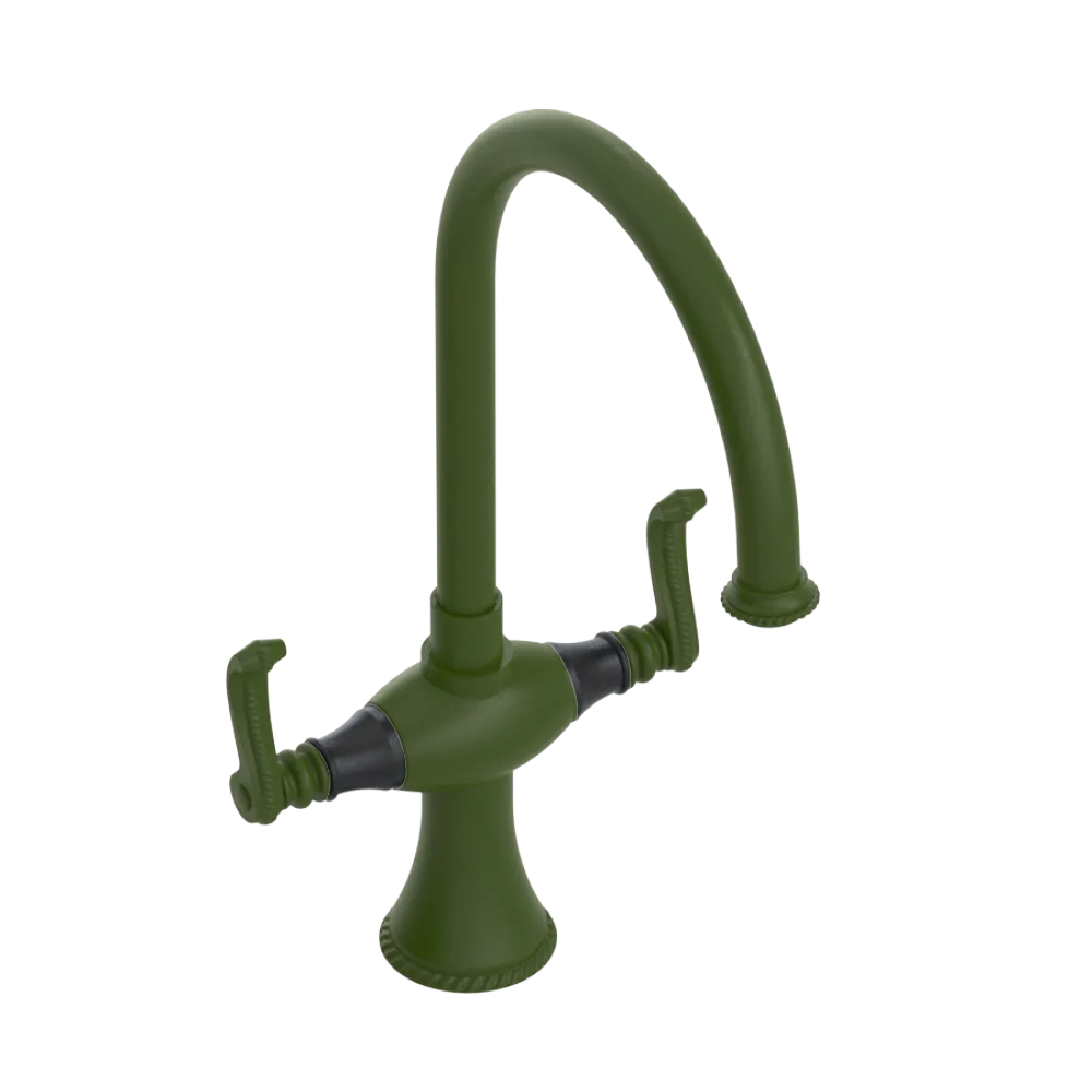 Rubinet Two Handle Single Hole Kitchen Set Green Envy