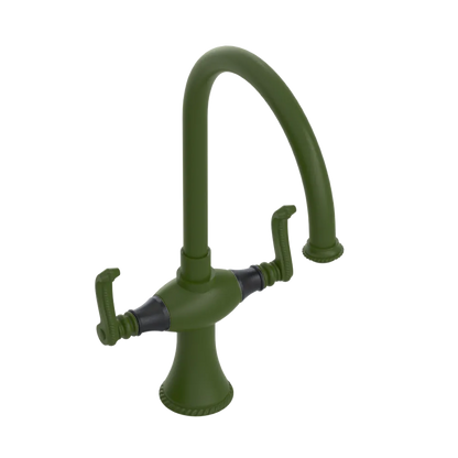 Rubinet Two Handle Single Hole Kitchen Set Green Envy