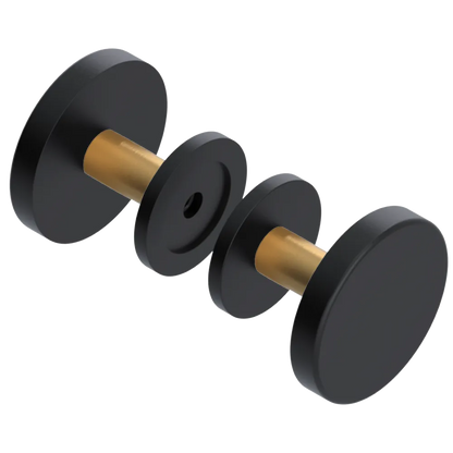 Rubinet Shower Door Knob (set) Matt Black