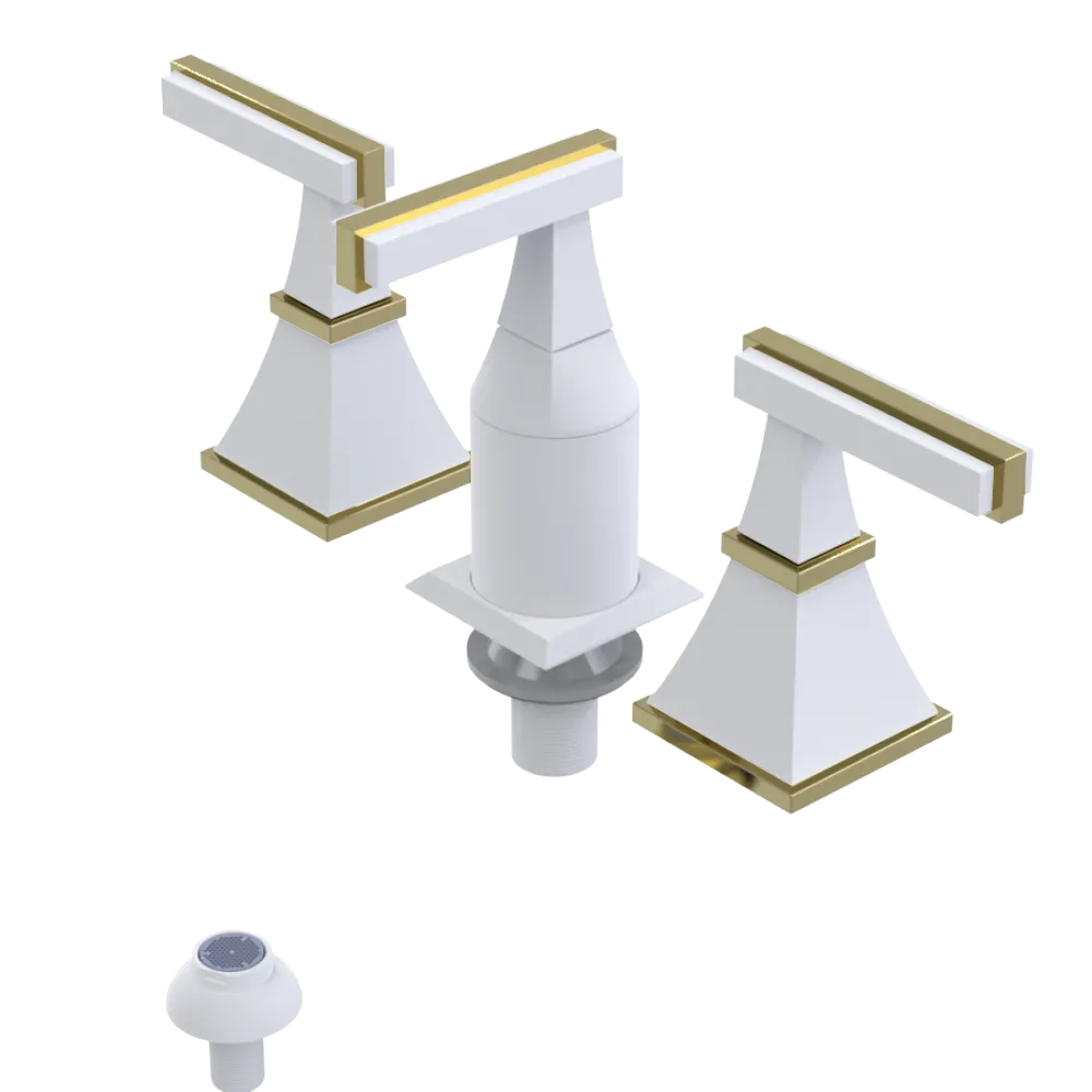 Rubinet Bidet Fitting with Spray, Diverter, and Vacum Breaker (Less Drain) Matt White