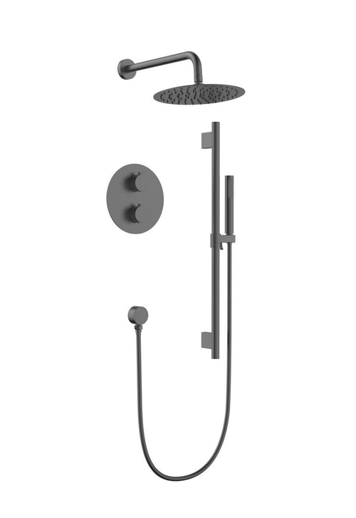 Aquaflo Rund 2-Way Thermostatic Shower Set