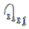 Rubinet Widespread Kitchen Set with Hand Spray Satin Nickel