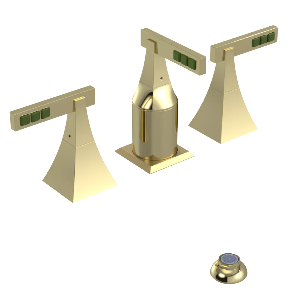 Rubinet Bidet Fitting with Spray, Diverter, and Vacum Breaker (Less Drain) Gold