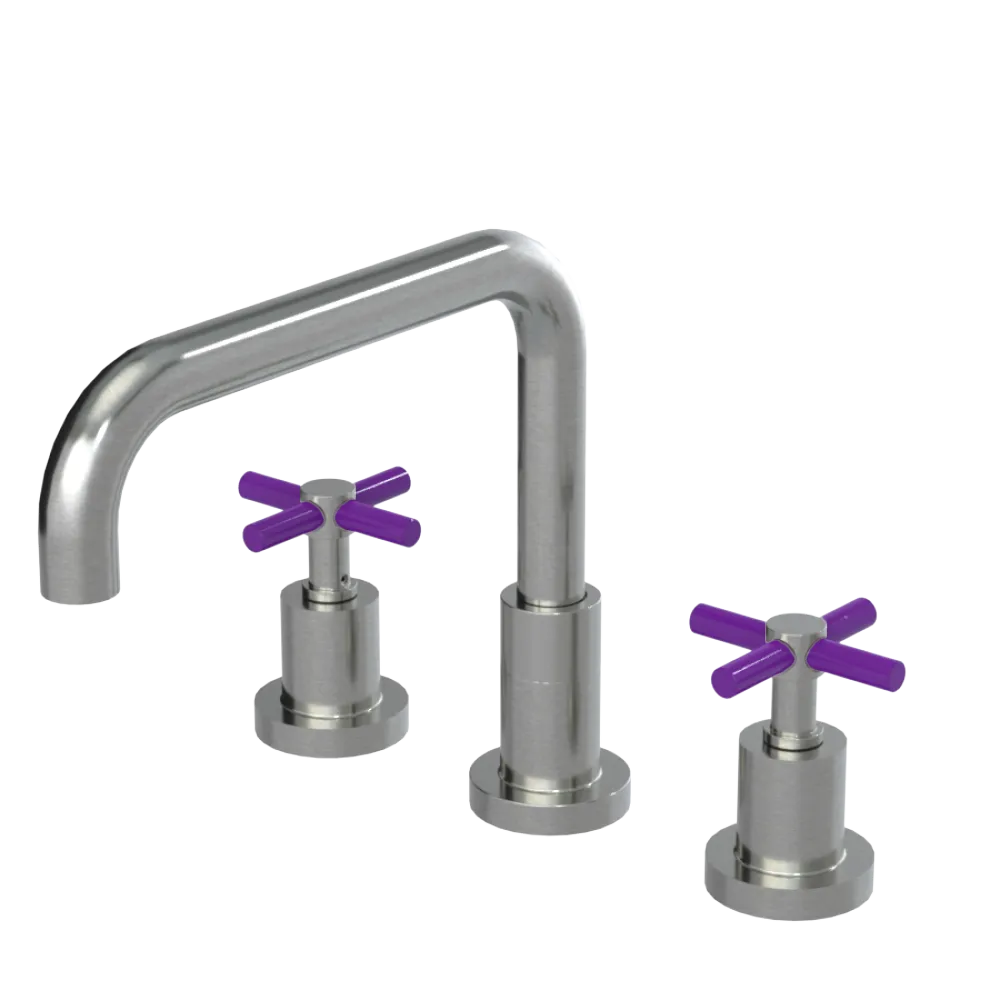 Rubinet Widespread Kitchen Set Satin Nickel