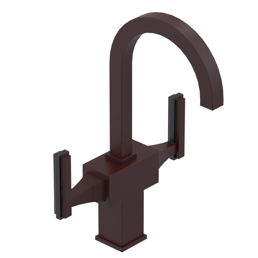 Rubinet Single Hole Dual Handle Lav. Set. (less drain) Bordeaux