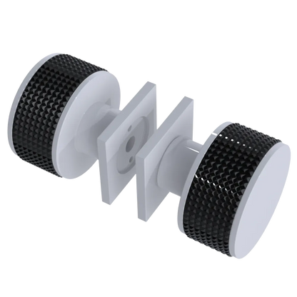 Rubinet Shower Door Knob (set) White