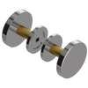 Rubinet Shower Door Knob (set) Polished Nickel